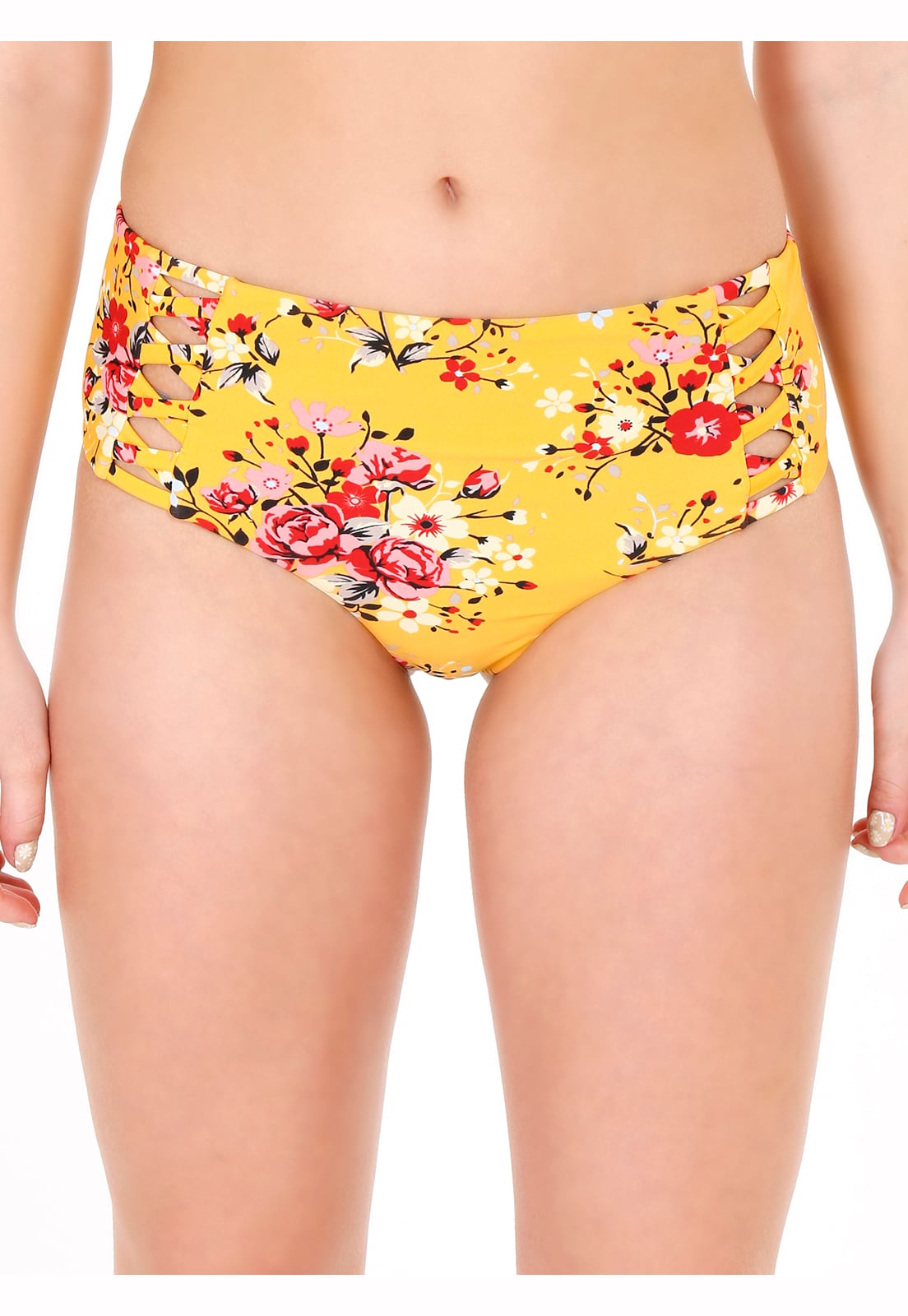 TRAJE DE BAÑO CALZON ALTO MUJER H2O WEAR VIVOS AMARILLO - 1