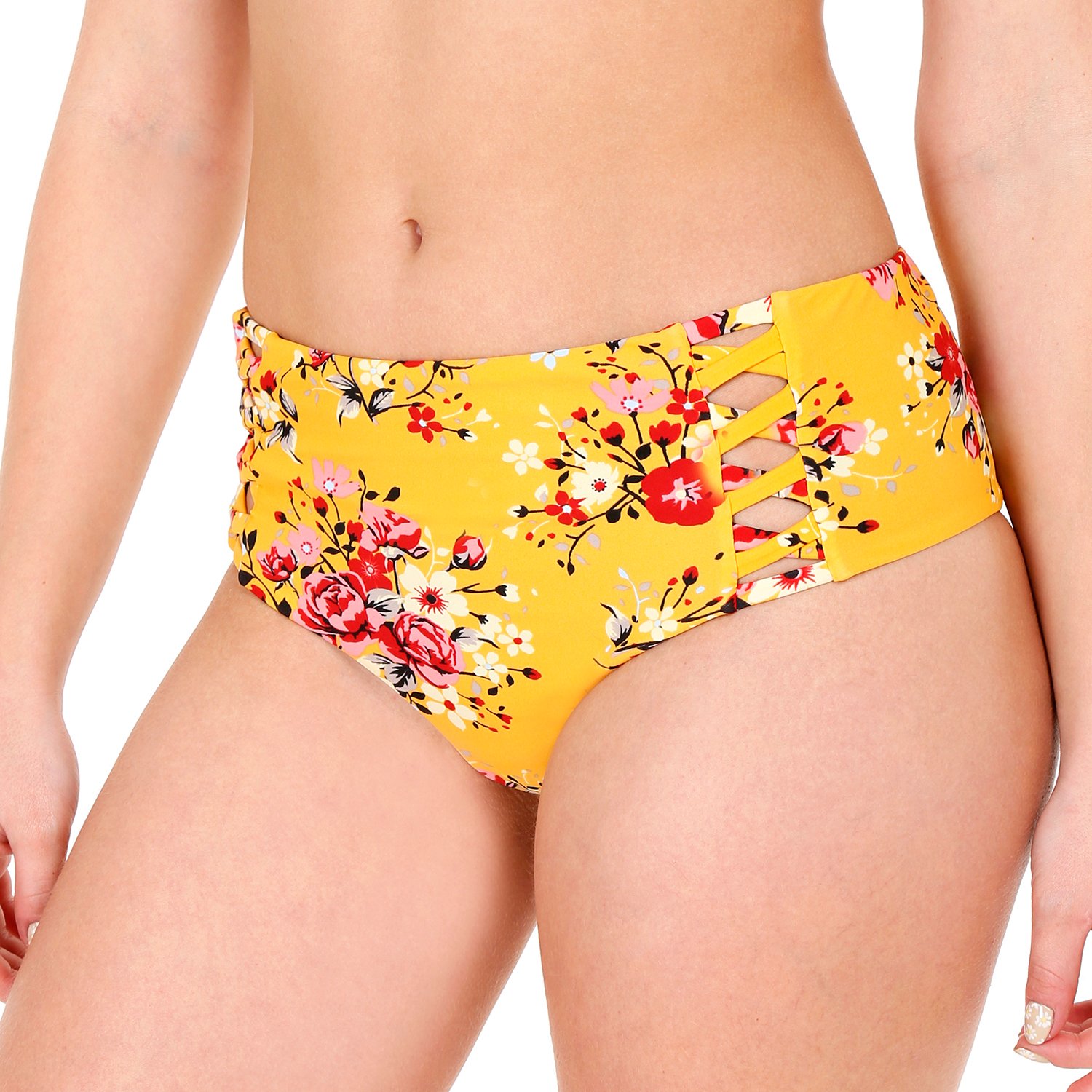 TRAJE DE BAÑO CALZON ALTO MUJER H2O WEAR VIVOS AMARILLO - 2