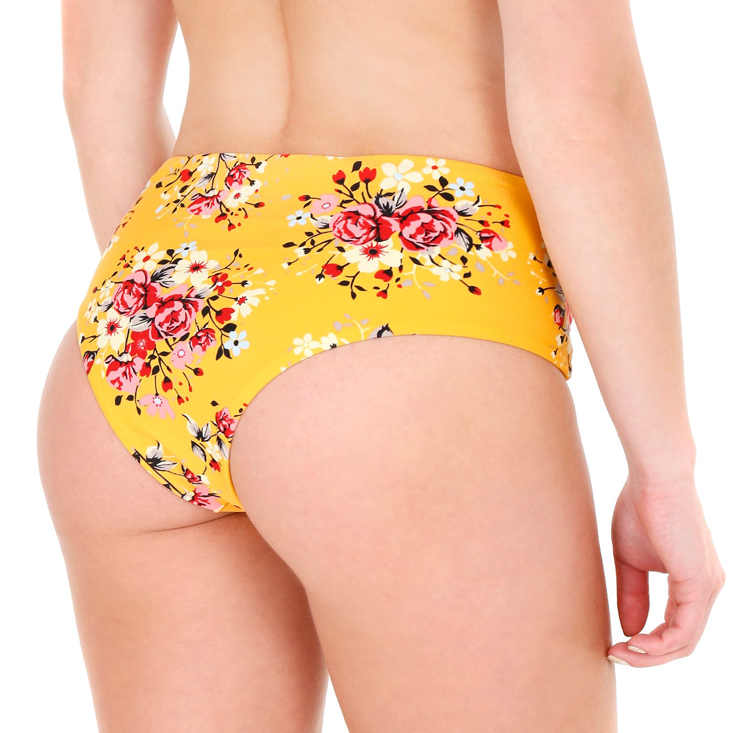 TRAJE DE BAÑO CALZON ALTO MUJER H2O WEAR VIVOS AMARILLO - 3