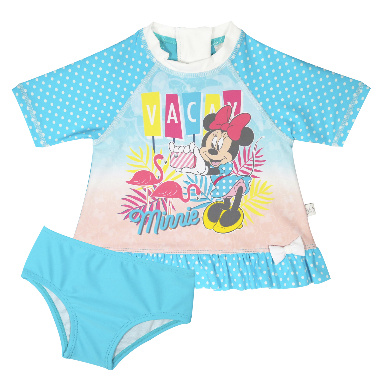TRAJE DE BAÑO BEBE NIÑA SET UV 50 DISNEY MINNIE VERDE - 1