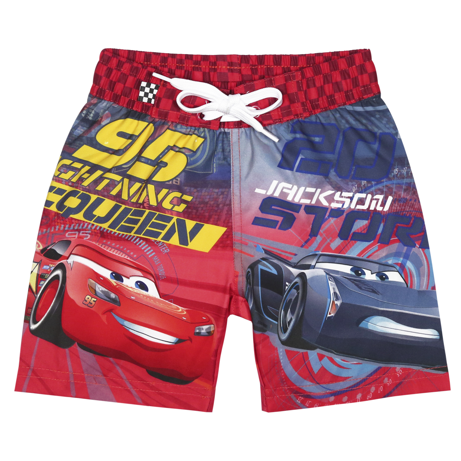 TRAJE DE BAÑO DISNEY ROJO BEBÉ NIÑO SHORT CARS - 1