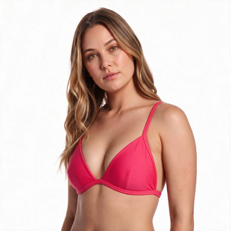 TRAJE DE BAÑO MUJER H2O WEAR TOP TRIÁNGULO BURDEOS - 3