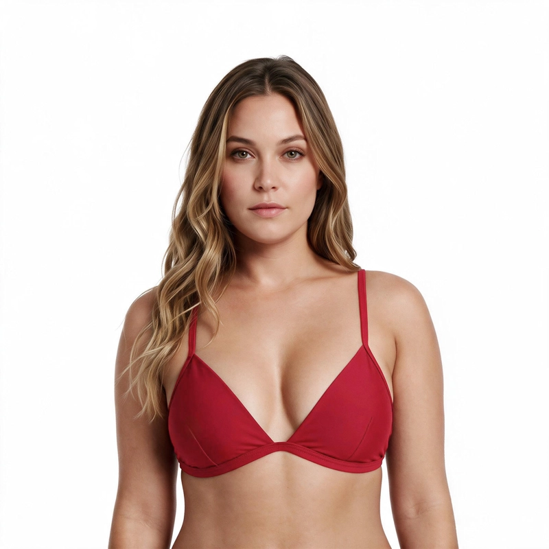 TRAJE DE BAÑO MUJER H2O WEAR TOP TRIÁNGULO BURDEOS - 3