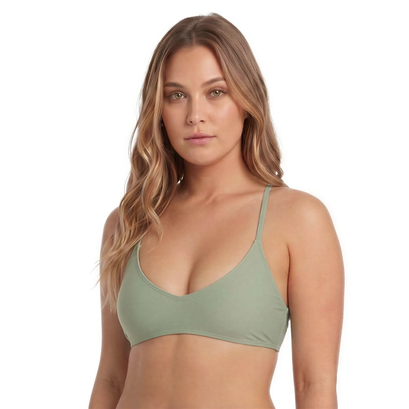 TRAJE DE BAÑO MUJER H2O WEAR TOP CON VIVOS VERDE - 2
