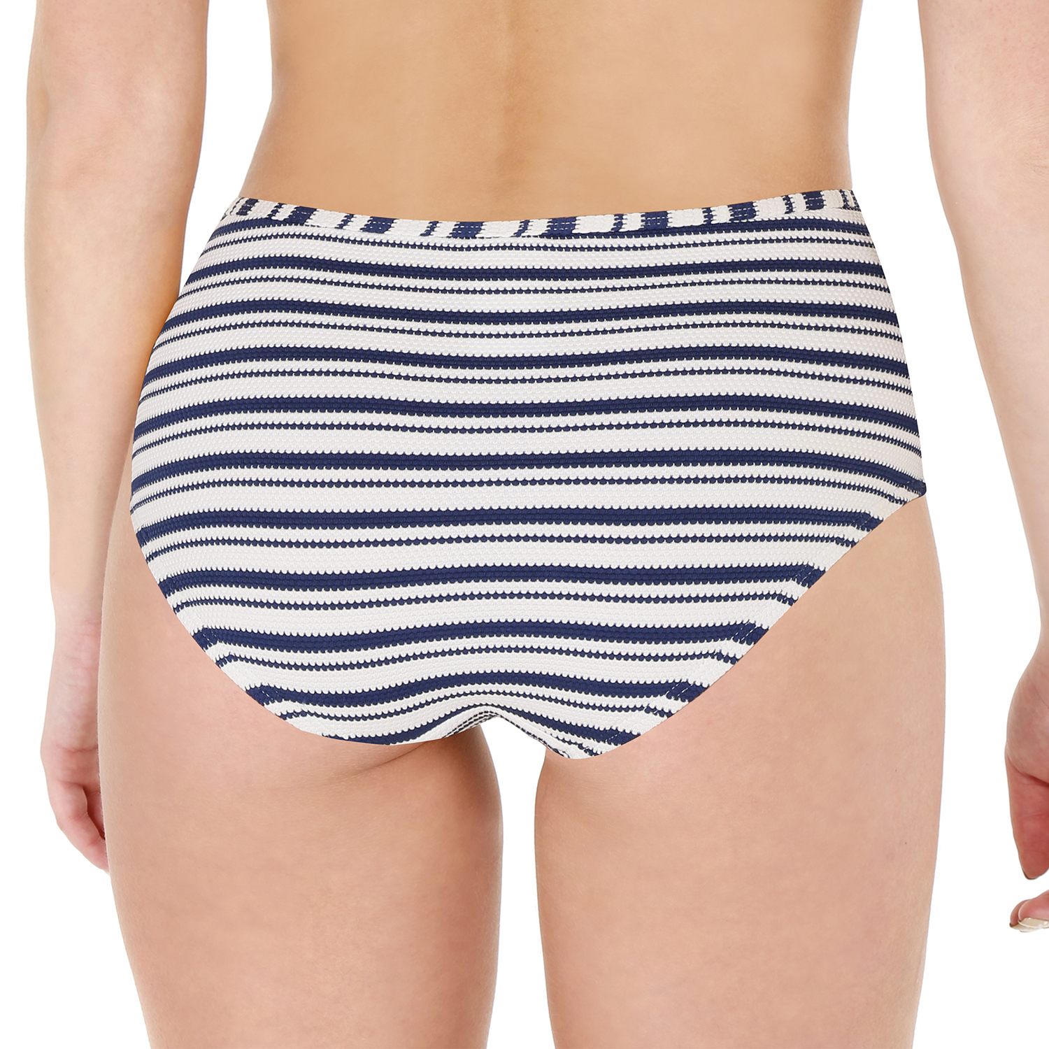 TRAJE DE BAÑO CALZON ALTO RAYAS MUJER H2O WEAR BLANCO - 2
