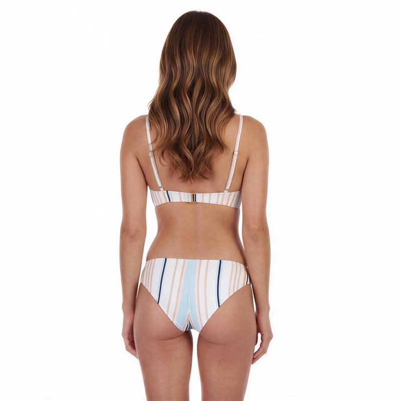 TRAJE DE BAÑO MUJER H2O WEAR BIKINI TRIANGULO LISTADO NIEVE - 2