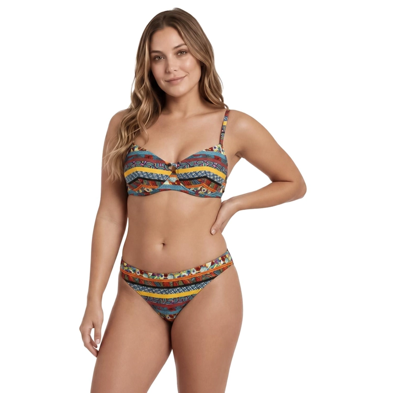 TRAJE DE BAÑO MUJER H2O WEAR BIKINI COPA CON BRILLO VERDE - 3