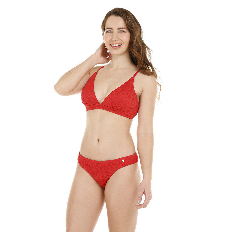 TRAJE DE BAÑO MUJER H2O WEAR BIKINI TRIANGULO TEXTURA RIB NARANJO - 2