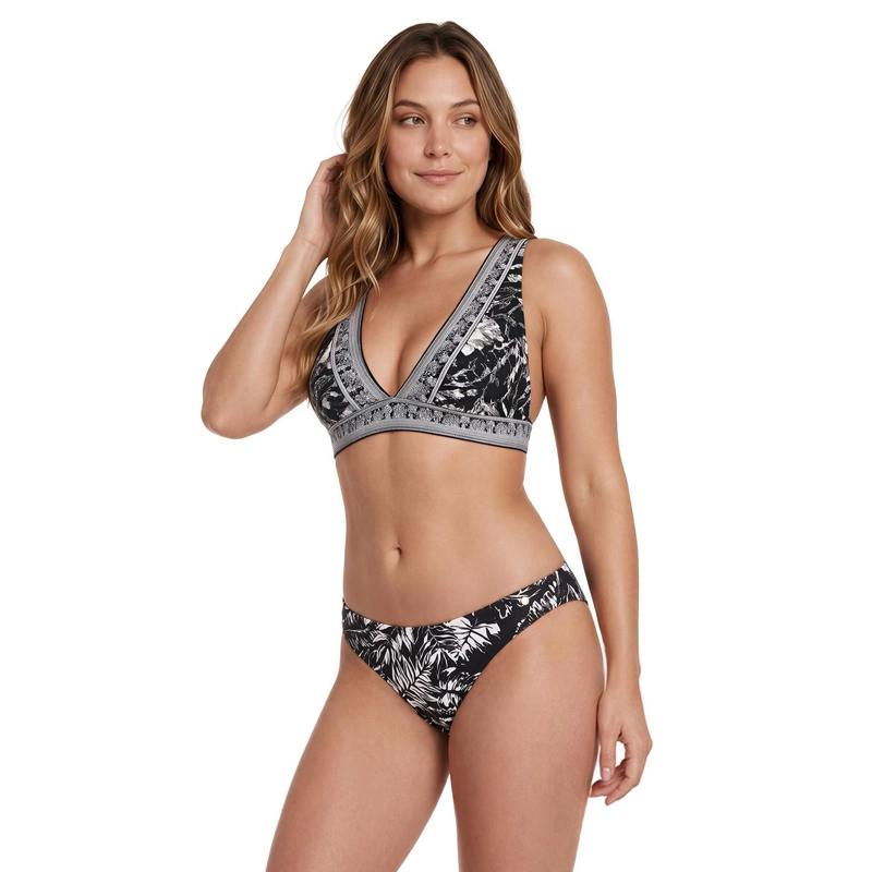 TRAJE DE BAÑO MUJER H2O WEAR BIKINI HALTER BANDA NEGRO PIZARRA - 3