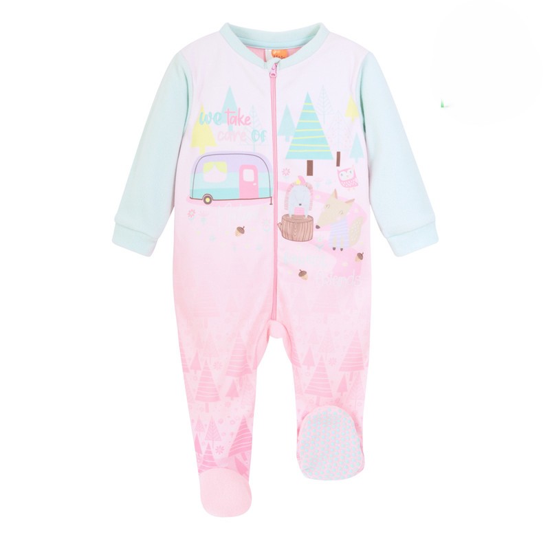 PIJAMA BEBE  NIÑA POLAR SUSTENTABLE H2O WEAR ROSA - 2