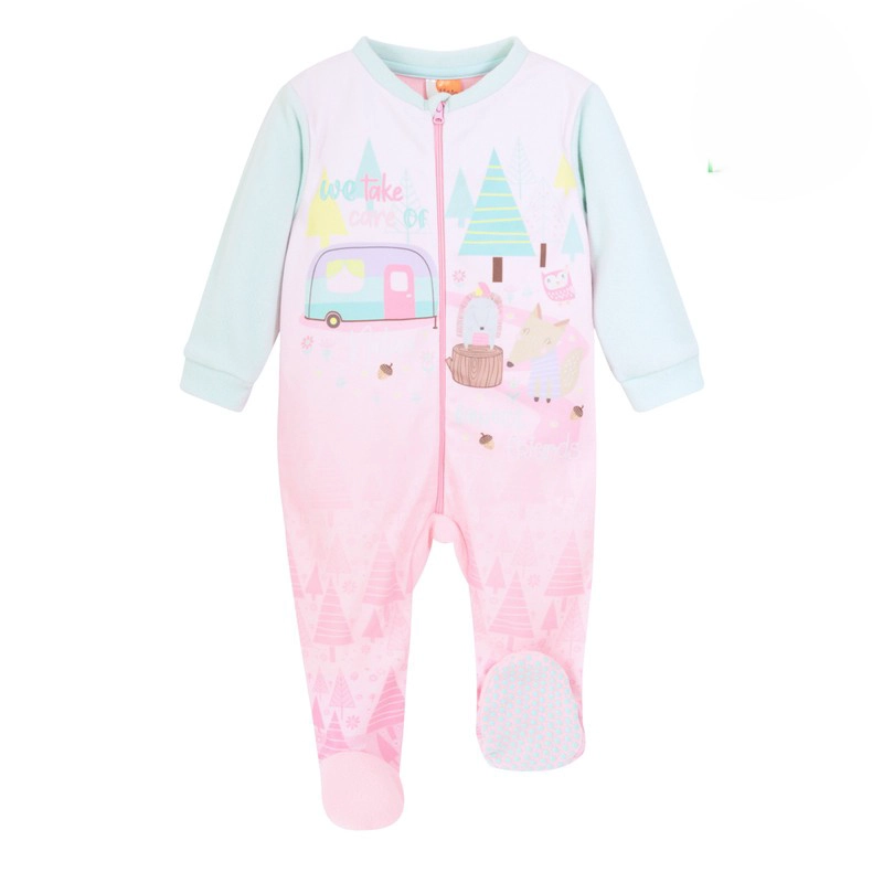 PIJAMA BEBE NIÑA POLAR SUSTENTABLE H2O WEAR ROSA - 2