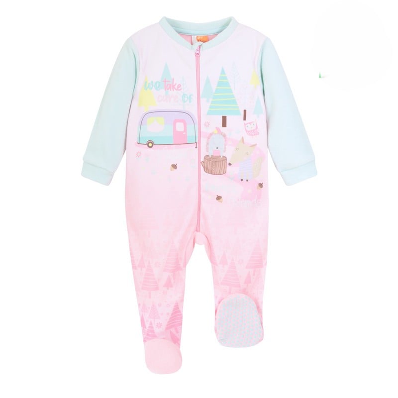 PIJAMA BEBE  NIÑA POLAR SUSTENTABLE H2O WEAR ROSA - 3