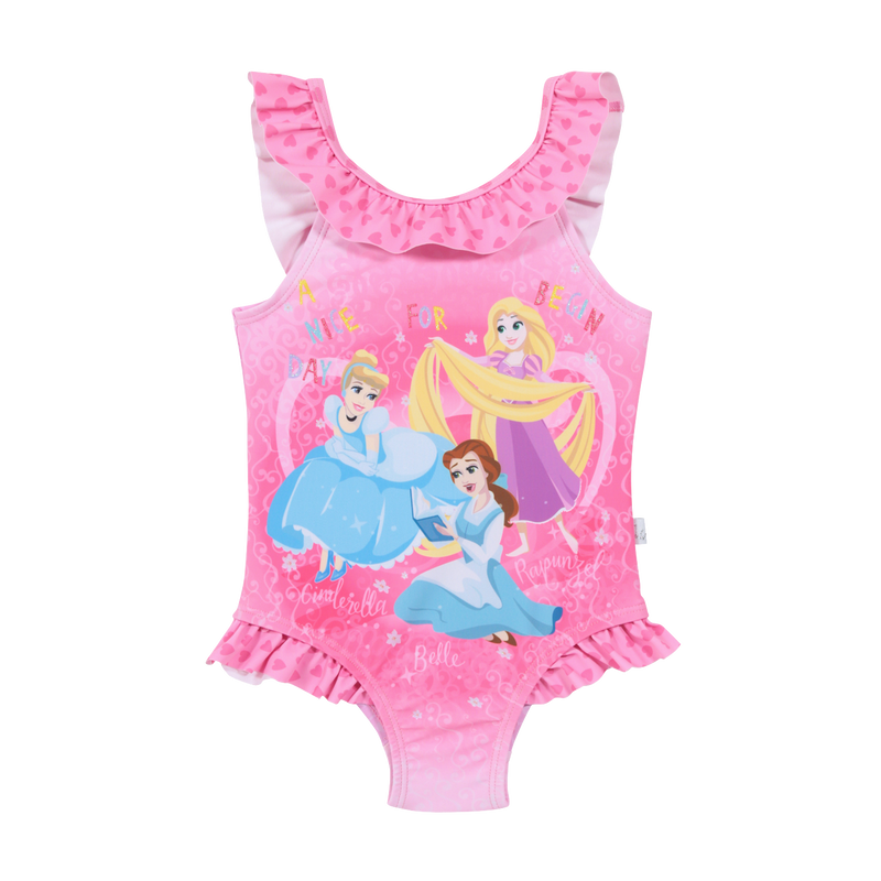 TRAJE DE BAÑO DISNEY ROSADO ENTERO PARA BEBE NIÑA - 1