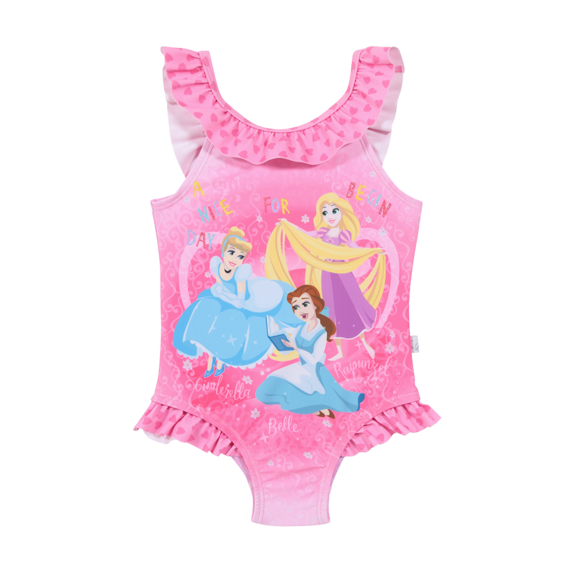 TRAJE DE BAÑO DISNEY ROSADO ENTERO PARA BEBE NIÑA - 1