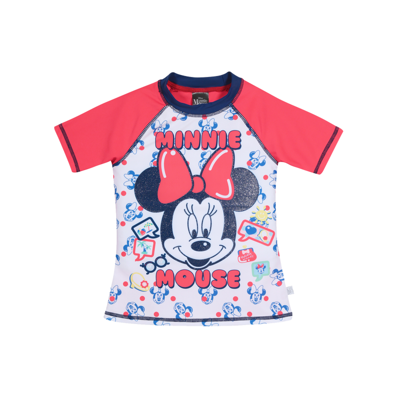 POLERA NIÑA DISNEY BLANCO-AZUL UV+50 MINNIE MOUSE - 1
