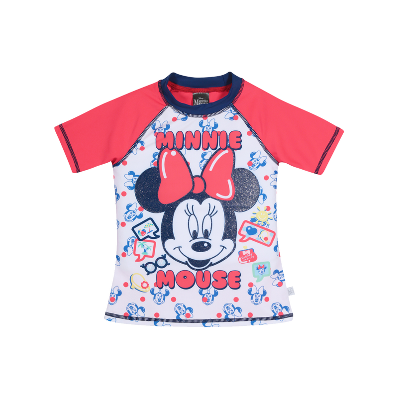 POLERA NIÑA DISNEY BLANCO-AZUL UV+50 MINNIE MOUSE - 1