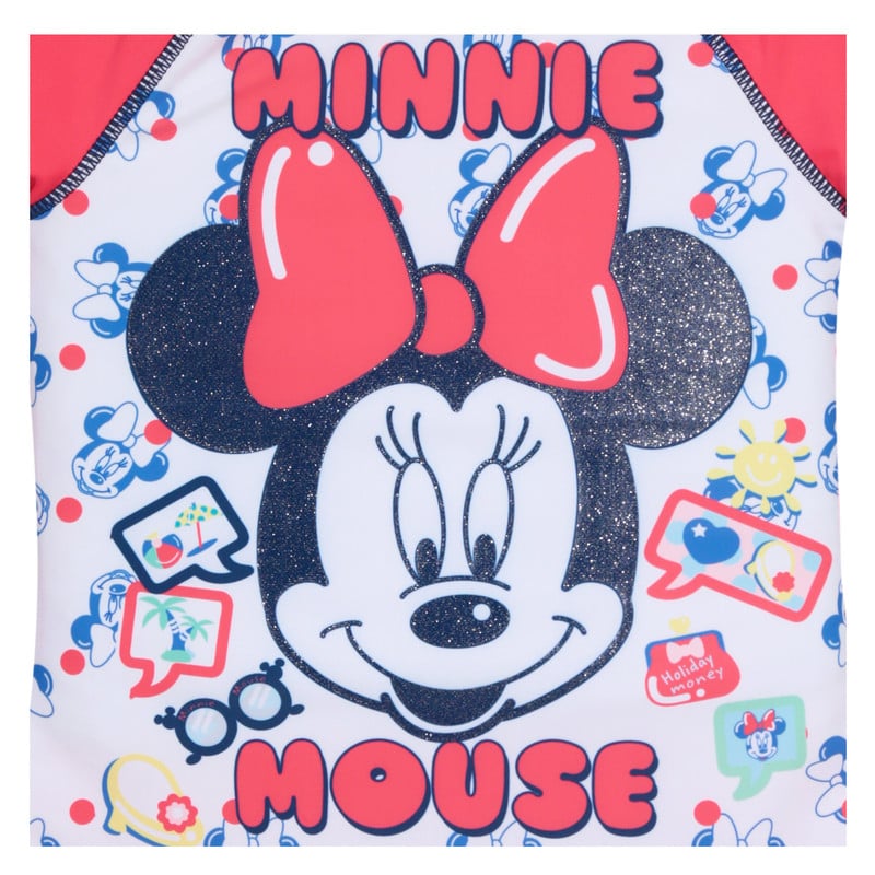 POLERA NIÑA DISNEY BLANCO-AZUL UV+50 MINNIE MOUSE - 3