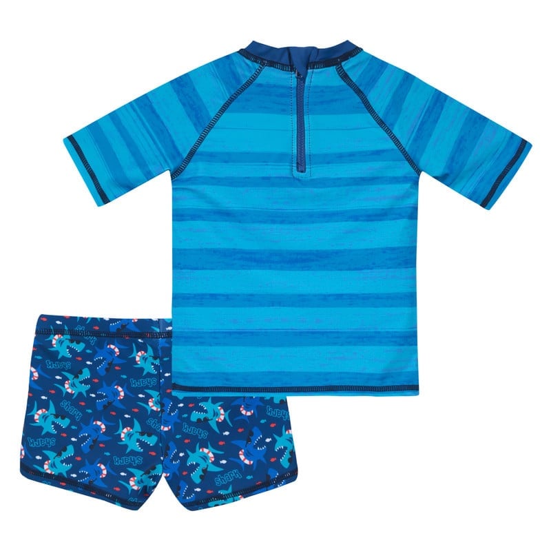 BEBÉ NIÑO SET UV+50 SUBLIMADO H2O WEAR TIBURON AZUL - 2