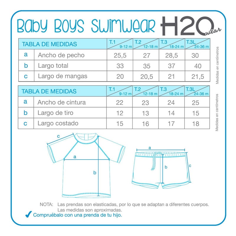 BEBÉ NIÑO SET UV+50 SUBLIMADO H2O WEAR TIBURON AZUL - 3