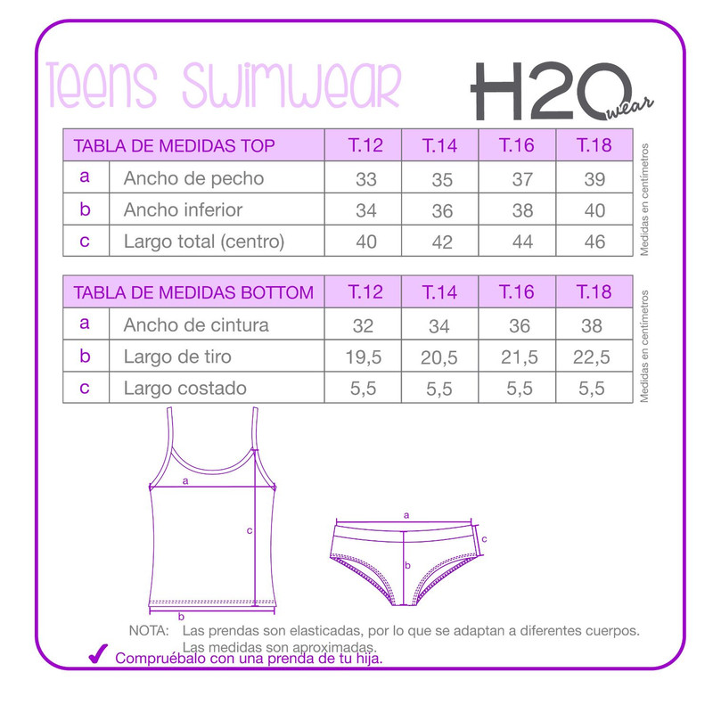 TANKINI NIÑA H2O WEAR AZUL TEENS UV+30 RECTO RECTO TIE DYE - 3