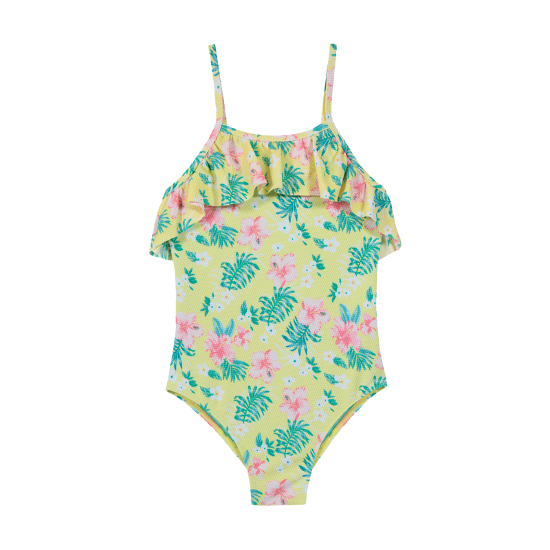NIÑA TRAJE DE BAÑO ESTAMPADO H2O WEAR UV+30 AMARILLO - 1