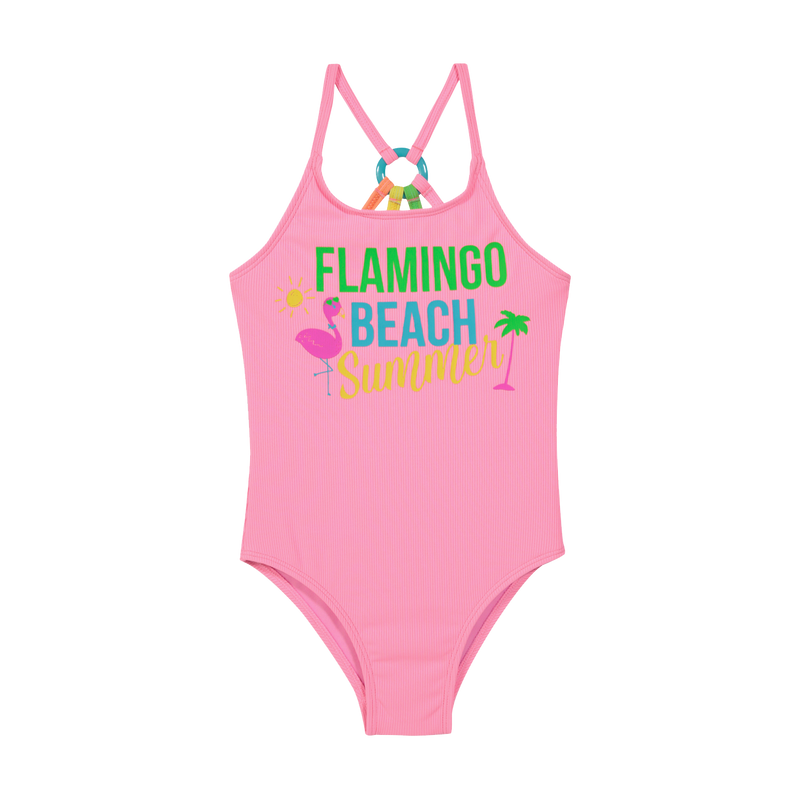 TRAJE DE BAÑO NIÑA H2O WEAR ROSADO TEXTURA UV+30 - 1
