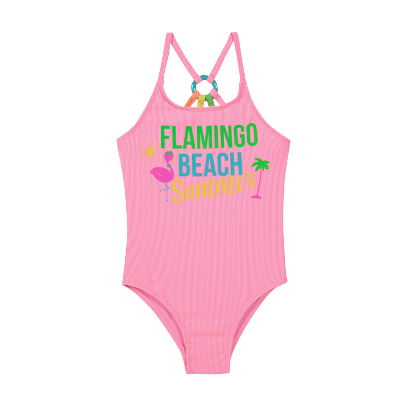 TRAJE DE BAÑO NIÑA H2O WEAR ROSADO TEXTURA UV+30 - 1
