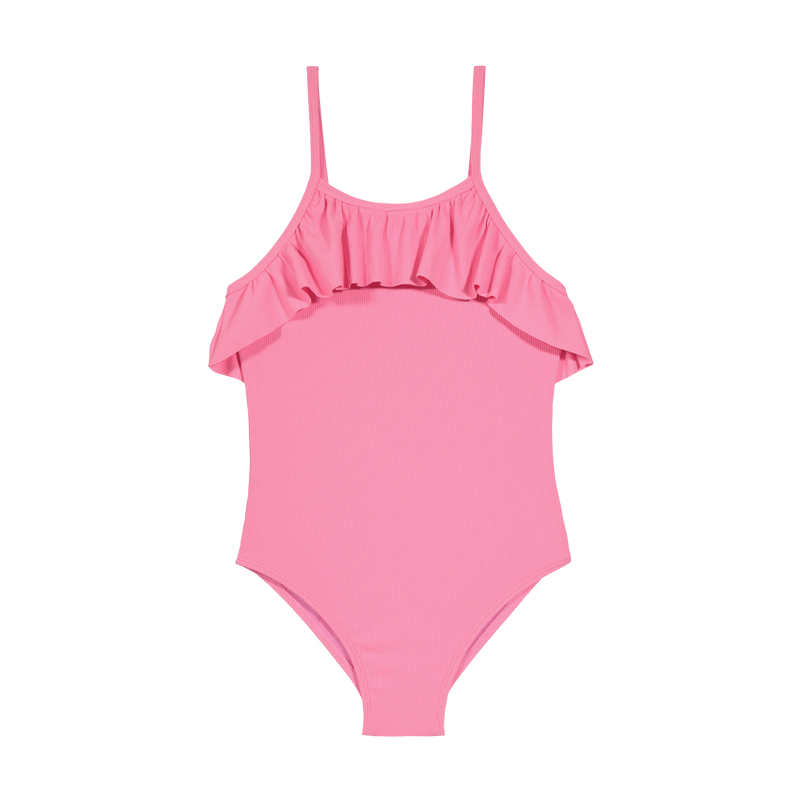 NIÑA TRAJE DE BAÑO ENTERO UV+30 TEXTURA VUELO ROSADO - 1