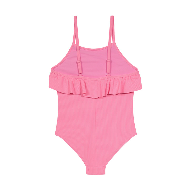 NIÑA TRAJE DE BAÑO ENTERO UV+30 TEXTURA VUELO ROSADO - 2