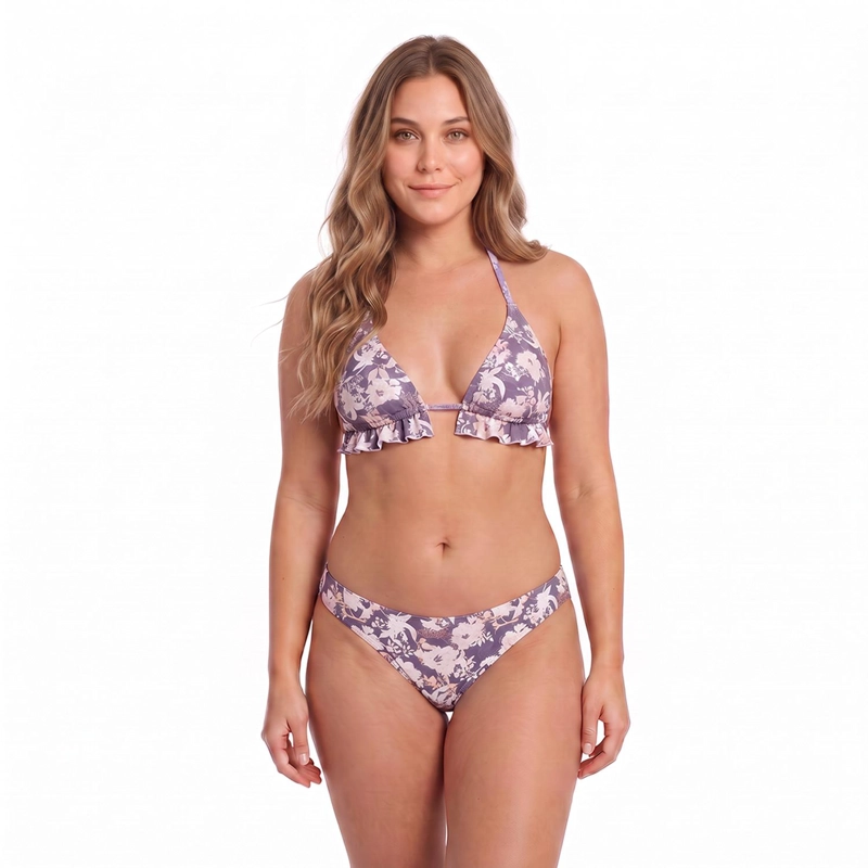 TRAJE DE BAÑO MUJER H2O WEAR BIKINI TRIANGULO REVERSIBLE AZUL - 5