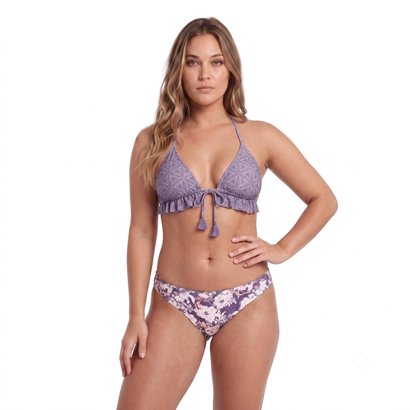 TRAJE DE BAÑO MUJER H2O WEAR BIKINI TRIANGULO REVERSIBLE AZUL - 6