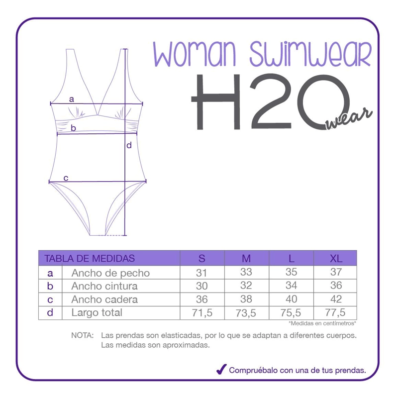 TRAJE DE BAÑO MUJER H2O WEAR ENTERO CUT OUT TEXTURA NEGRO PIZARRA - 6
