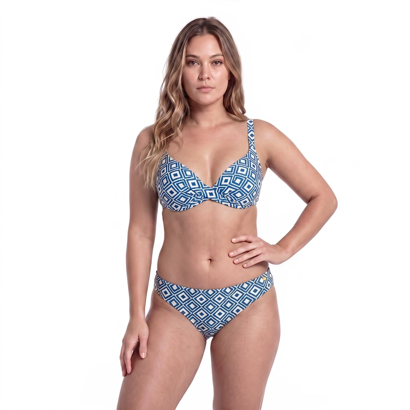 TRAJE DE BAÑO MUJER H2O WEAR BIKINI COPA CON FOLIA VERDE - 3
