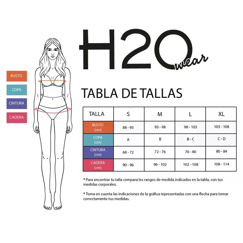 TRAJE DE BAÑO MUJER H2O WEAR BIKINI HALTER TEXTURA RIB VERDE - 6