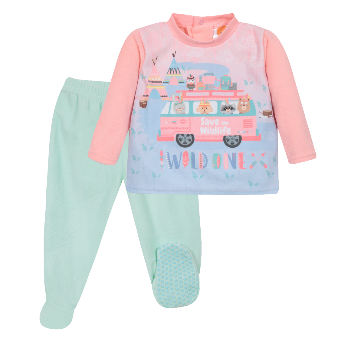 PIJAMA BEBÉ NIÑA POLAR RECICLADO WILD VERDE H2O WEAR - 1