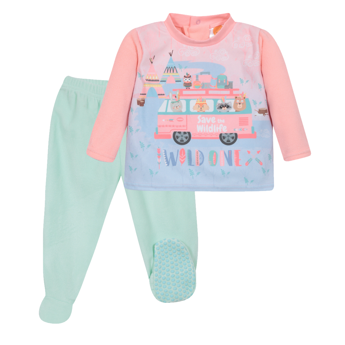PIJAMA BEBÉ NIÑA POLAR RECICLADO WILD VERDE H2O WEAR - 1