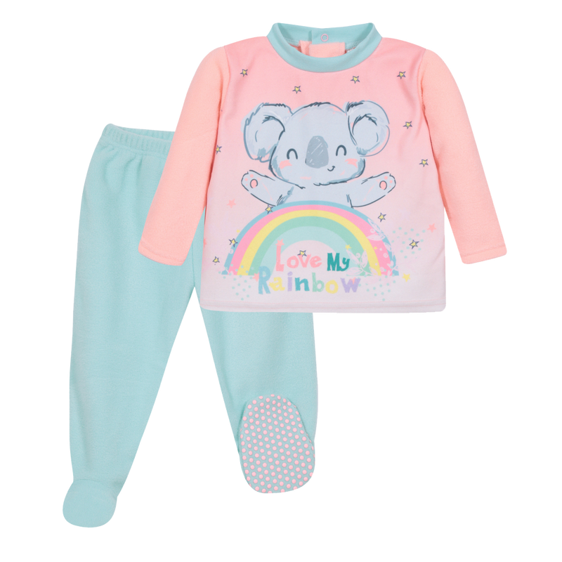 PIJAMA BEBÉ NIÑA POLAR RAINBOW CORAL H2O WEAR - 1
