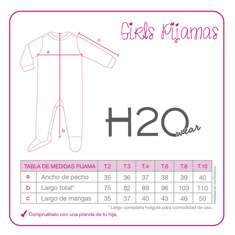 PIJAMA NIÑA H2O WEAR GRIS POLAR ESTAMPADO - 3