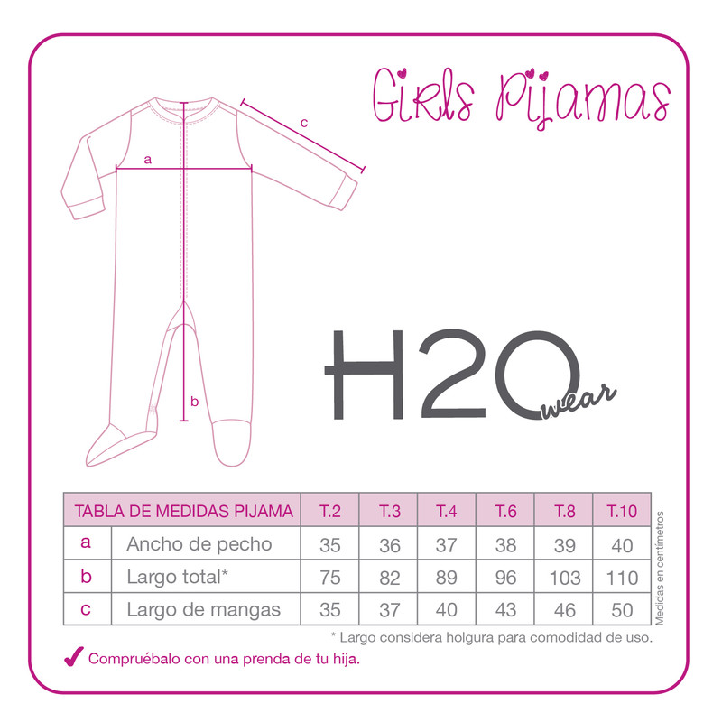 PIJAMA NIÑA H2O WEAR ROSA POLAR ESTAMPADO - 3