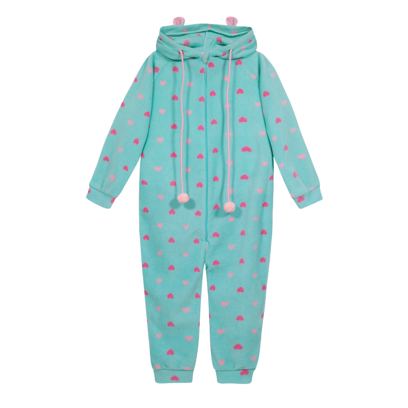 PIJAMA TEENS NIÑA POLAR ENTERO H2O WEAR CELESTE - 1