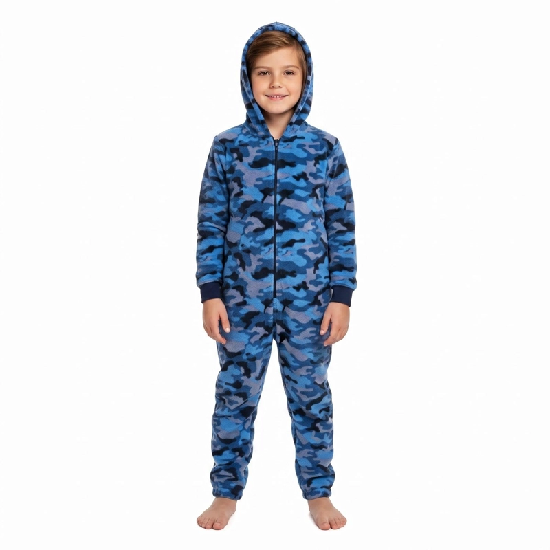 PIJAMA NIÑO POLAR CAMUFLAJE H2O WEAR AZUL - 1