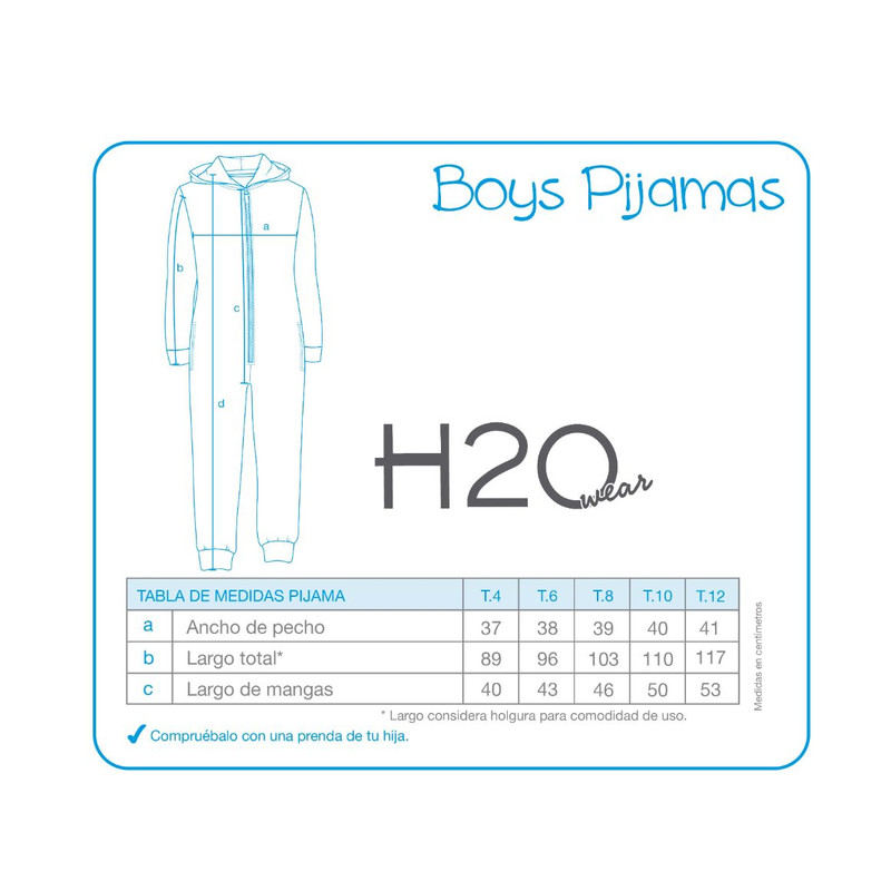 PIJAMA NIÑO H2O WEAR AZUL POLAR CAMUFLAJE - 3