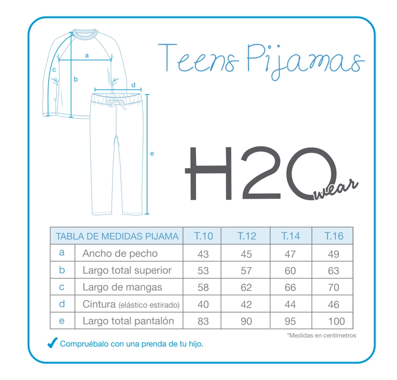 PIJAMA TEENS NIÑO POLAR ESTAMPADO H2O WEAR AZUL - 3