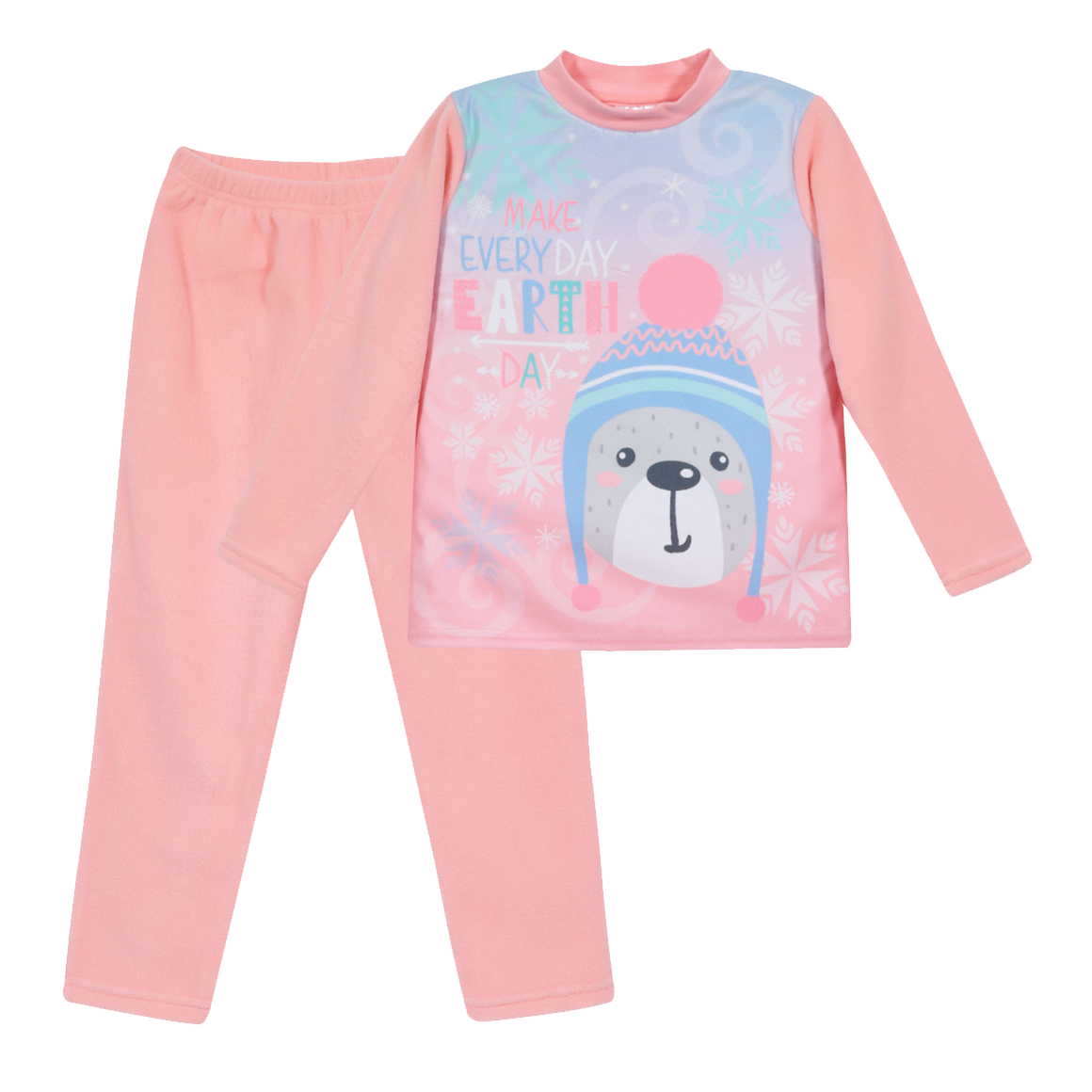 PIJAMA NIÑA H2O WEAR ROSA POLAR SUSTENTABLE - 1