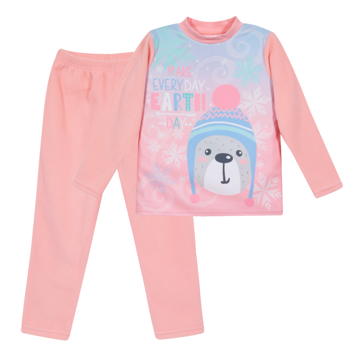 PIJAMA NIÑA H2O WEAR ROSA POLAR SUSTENTABLE - 1
