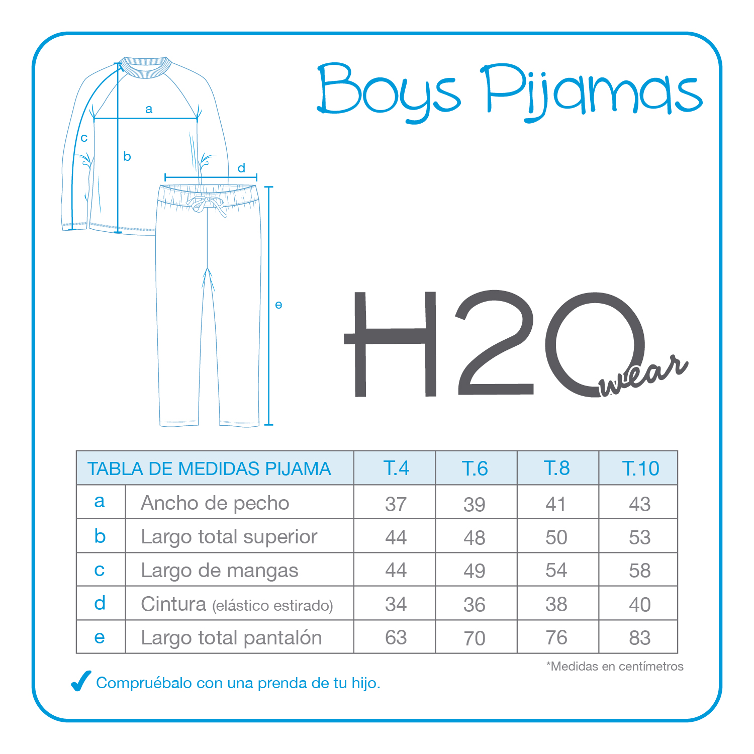 PIJAMA NIÑO POLAR SUSTENTABLE H2O WEAR AZUL - 3