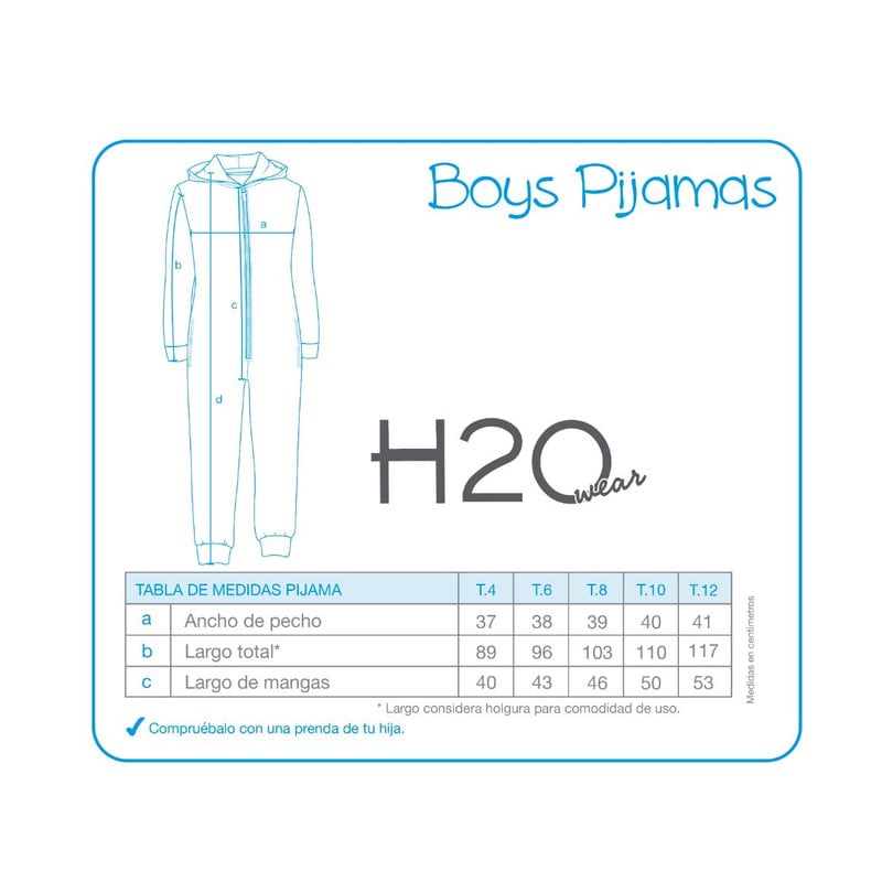 PIJAMA NIÑO H2O WEAR VERDE POLAR SUSTENTABLE - 3
