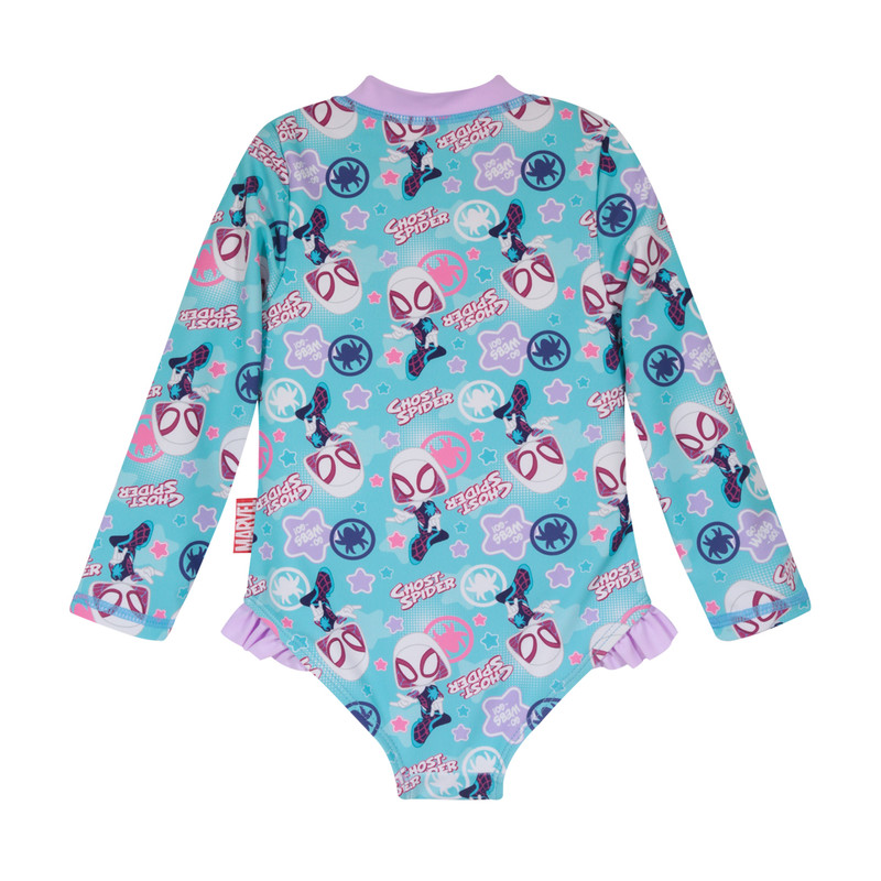 TRAJE DE BAÑO BEBE NIÑA DISNEY CELESTE UV 50 MANGA LARGA - 2