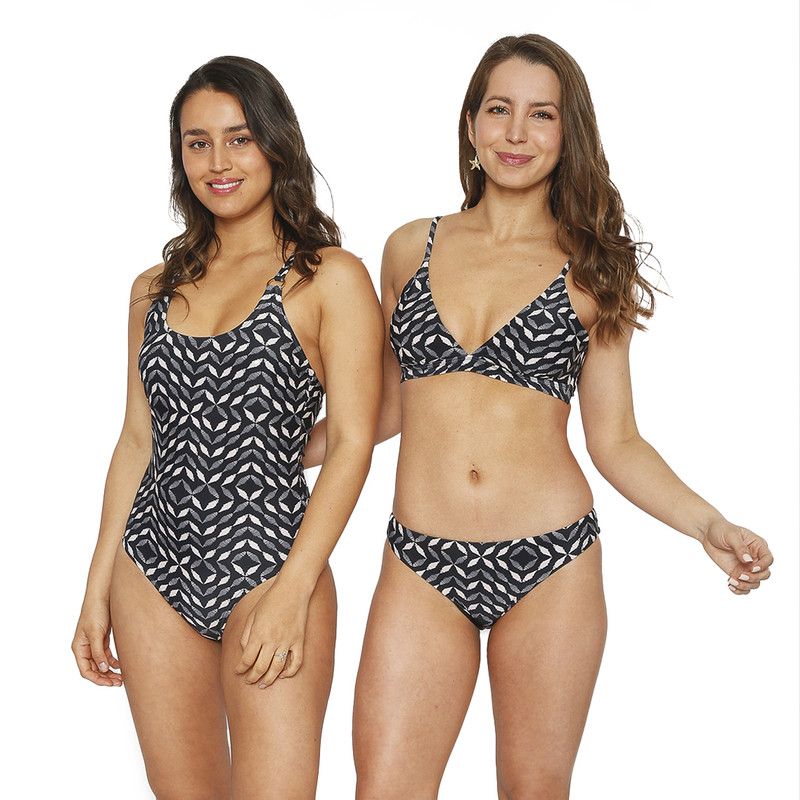 TRAJE DE BAÑO MUJER H2O WEAR BIKINI TRIANGULO BANDA GRIS OSCURO - 8
