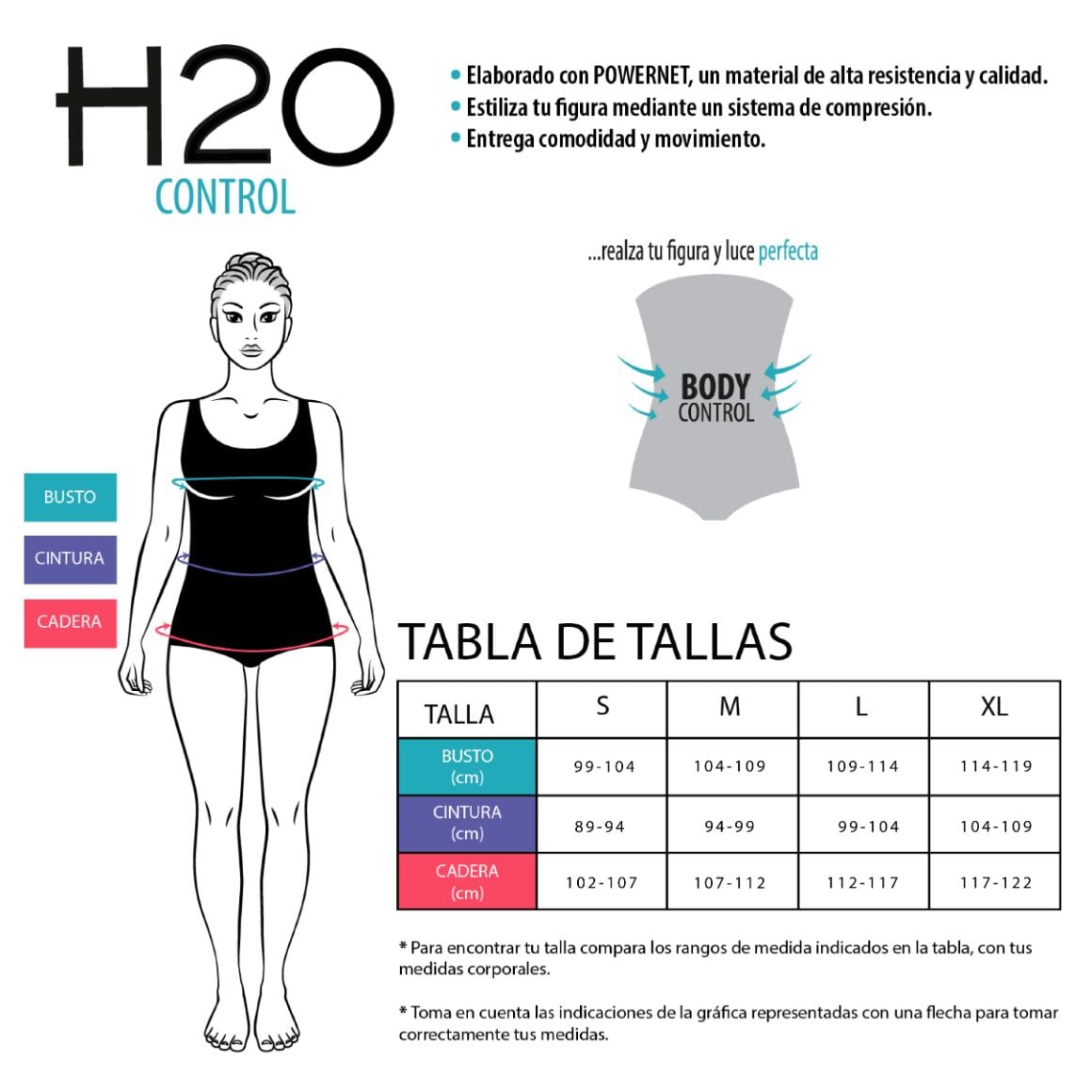 TRAJE DE BAÑO MUJER H2O WEAR ENTERO CONTROL CRUZADO AZUL ZAFIRO - 4